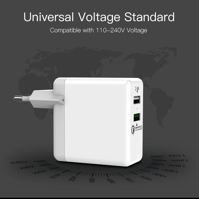 Carregador Vention de Viagem USB Qualcomm Quick Charger 3.0 - Fast Charger