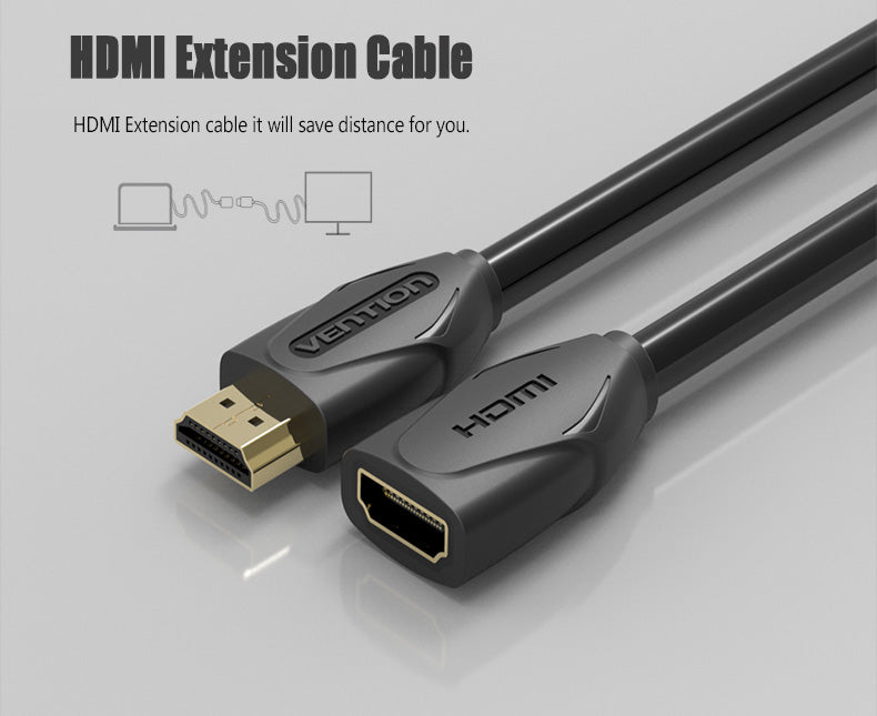 Cabo Vention Extensão HDMI Macho HDMI Fêmea 2.0 (5m)