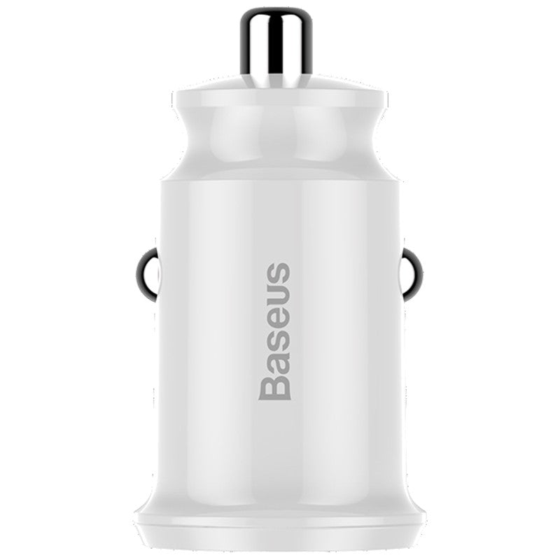 Baseus Carregador de Carro Duplo USB 3.1A Small Rice Grain (Branco)
