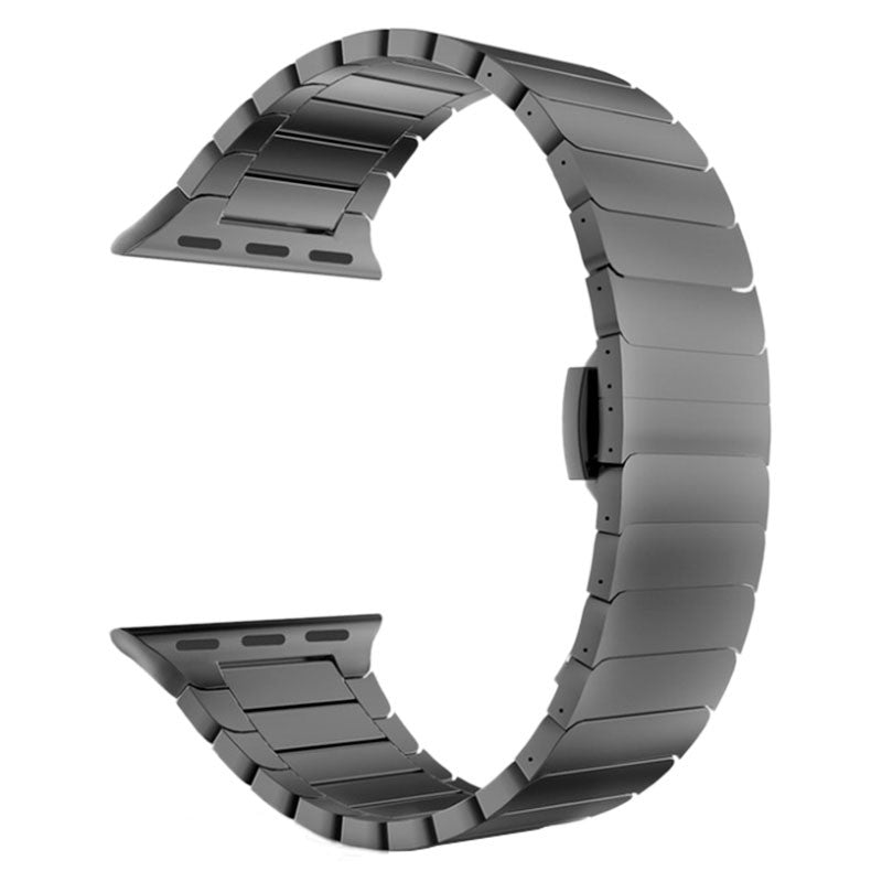 Pulseira de Aço Inoxidável Apple Watch 38/40mm - Compatível com Apple Watch 3/4/5/6/SE (Preto)