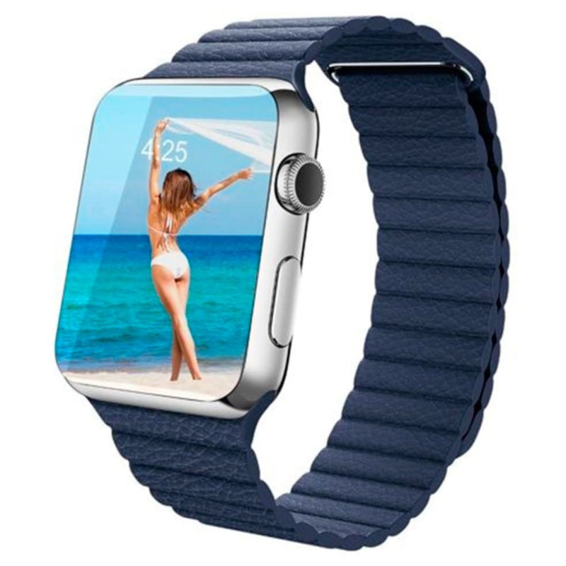 Pulseira de Couro Loop Apple Watch 38/40mm - compatível com Apple Watch 3/4/5/6/SE (Castanho)