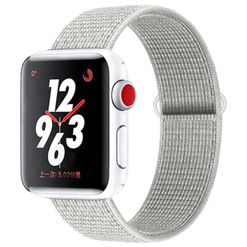 Pulseira de Nylon Apple Watch 42/44mm - compatível com Apple Watch 3/4/5/6/SE (Branco)