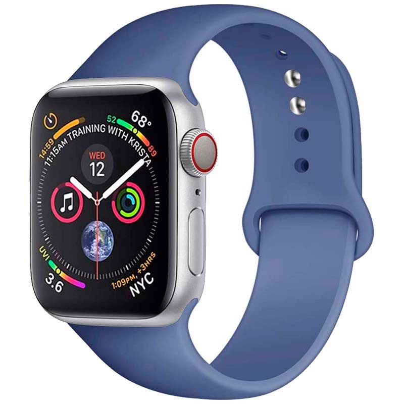 Pulseira de Silicone Apple Watch 42/44mm - compatível com Apple Watch 3/4/5/6/SE (Azul)
