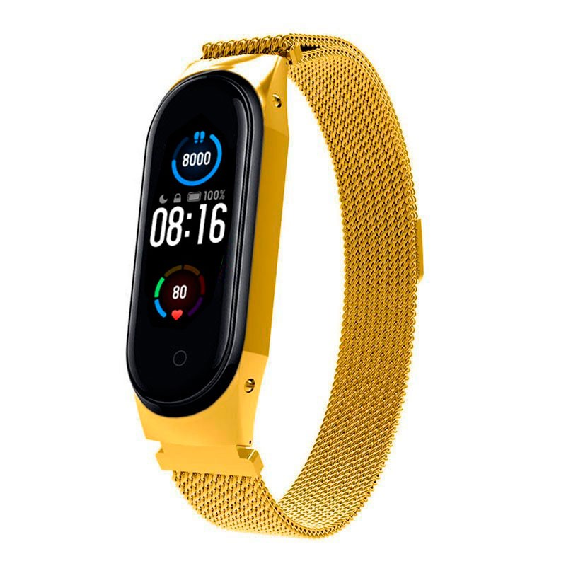 Pulseira de Substituição Huawei Band 6 / Honor Band 6 Milanesa Ímã (Dourado)