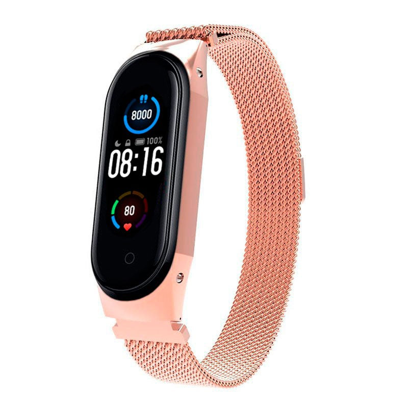 Pulseira de Substituição Huawei Band 6 / Honor Band 6 Milanesa Ímã (Rosa)