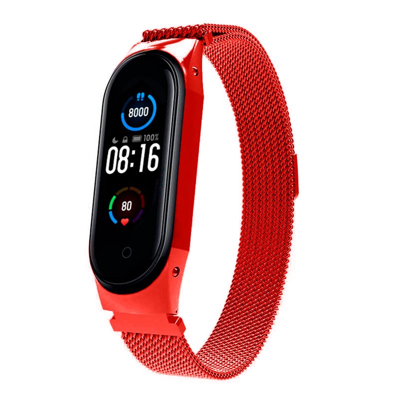 Pulseira de Substituição Huawei Band 6 / Honor Band 6 Milanesa Ímã (Vermelho)