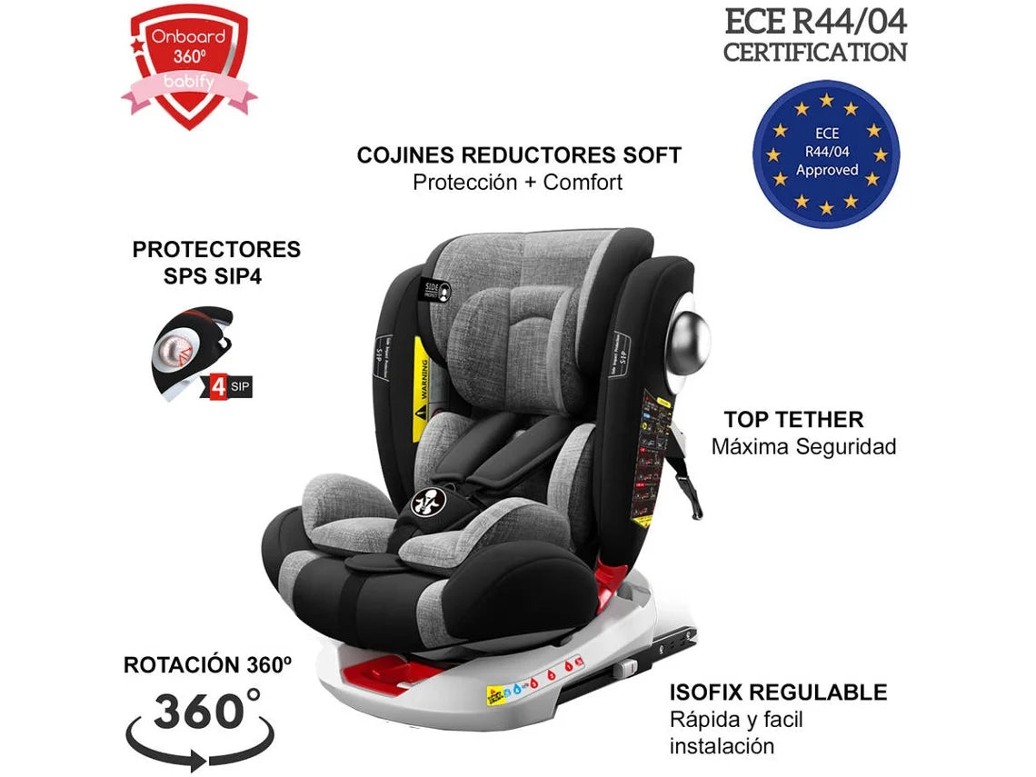 Cadeira Auto Giratório 360º ISOFIX (Grupo 0+/1/2/3) –