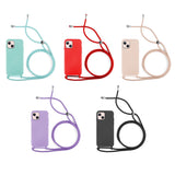 Capa de Silicone com Cordão Iphone 14 Vermelho