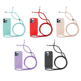 Capa de Silicone com Cordão iPhone 14 PRO MAX Lilas