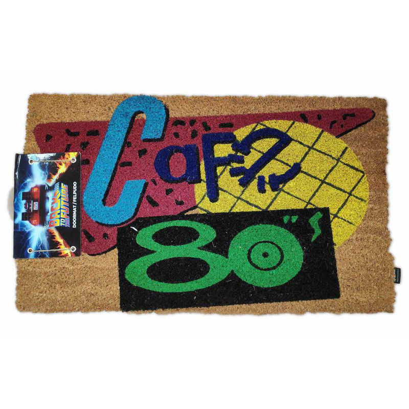 Tapete De Entrada Felpudo Cafe 80s Regreso Al Futuro