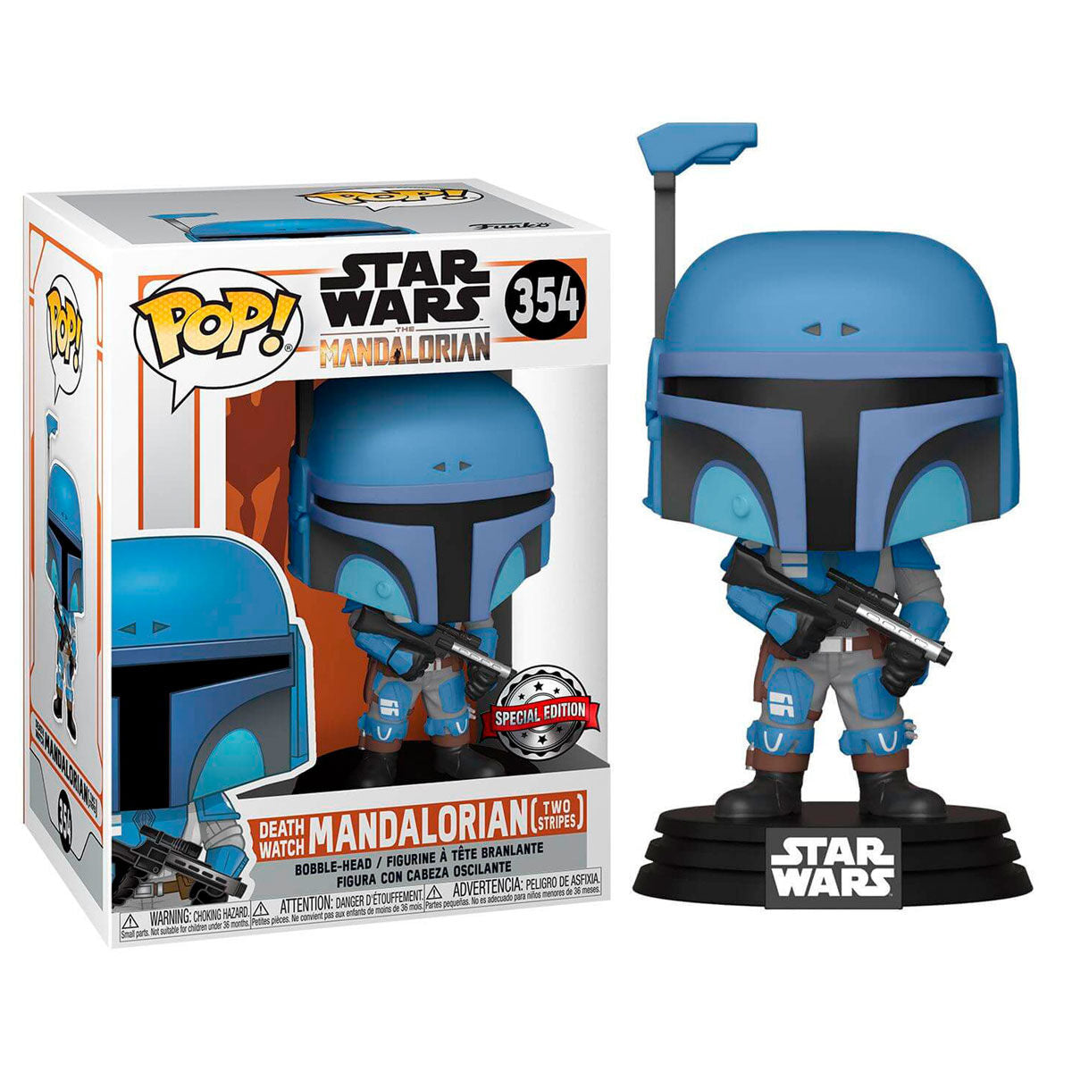 Figura Funko POP Star Wars Mandalorian Death Watch Mandalorian Two Stripes Exclusive