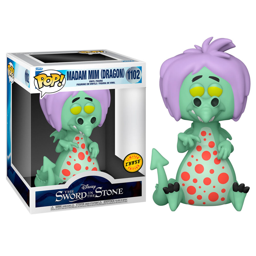 Figura Funko POP Disney Merlin El Encantador Mim as Dragon Chase 15cm