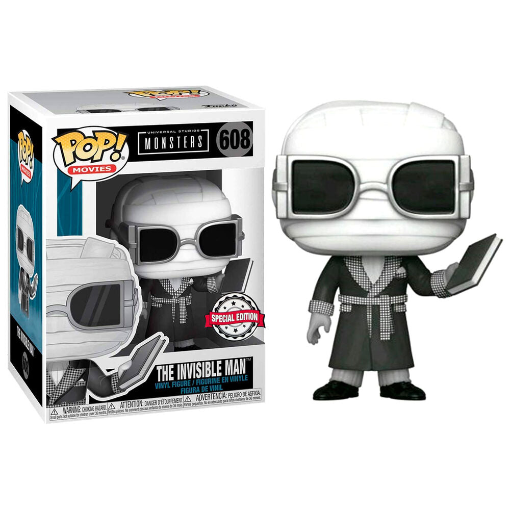 Figura Funko POP Universal Monsters Invisible Man Black and White Exclusive