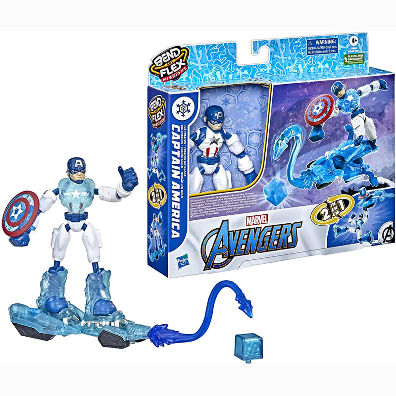 Figura Capitão América Ice Mission Marvel 15cm