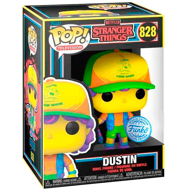 Figura Funko POP Stranger Things Dustin in Beef Black Light Exclusive