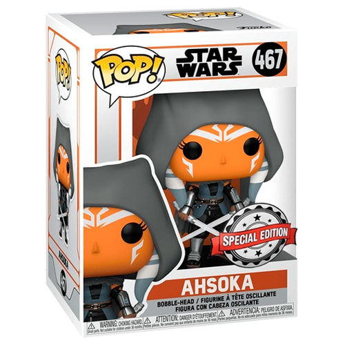 Figura Funko POP Star Wars The Mandalorian Ahsoka Hooded Exclusive