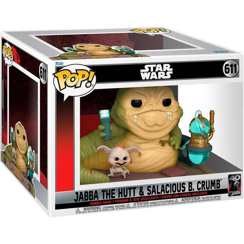 Figura Funko POP Star Wars 40Th Jabba The Hutt & Salacious B Crumb