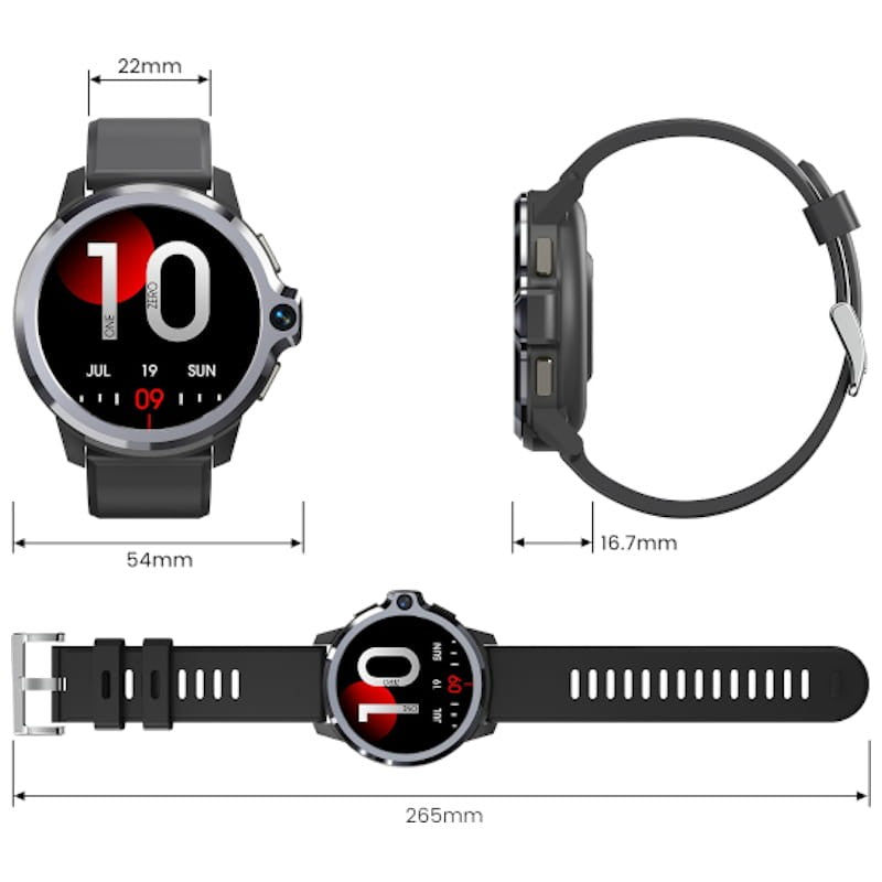 Kospet Prime S 16GB 4G Smartwatch - Preto