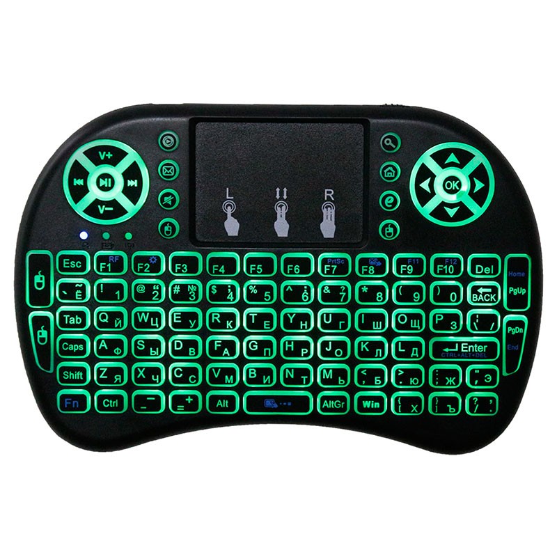 Mini Teclado Sem fio i8 RGB LED
