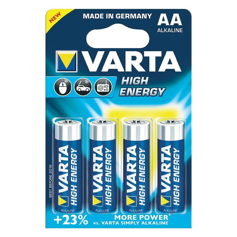 Pack 4x Pilhas Varta AA Long Life Power LR06