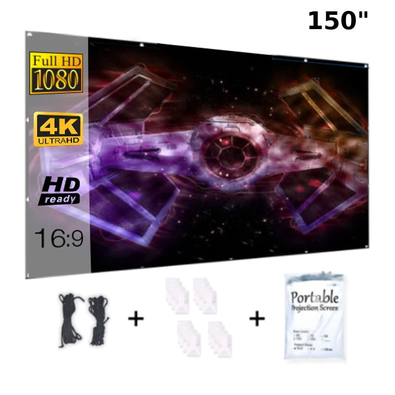 Ecrã de Projeção W150A 150 Portátil 16:9 Dobrável