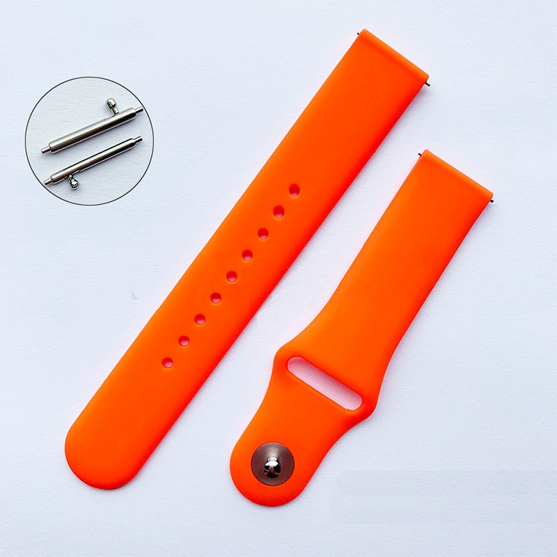 Pulseira de Substituição 20mm Xiaomi Amazfit GTS / Bip / Bip Lite / Bip S / GTR 42mm / Ticwatch / Huawei / Samsung Elegance Silicone (Laranja)