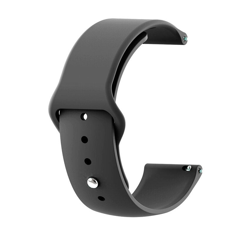Pulseira de Substituição 22mm Xiaomi Amazfit Stratos 3 / Stratos 2S / Stratos / Pace / GTR 47mm / Ticwatch / Huawei / Samsung Elegance Silicone (Preto)