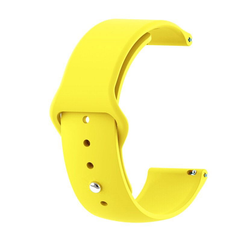 Pulseira de Substituição 22mm Xiaomi Amazfit Stratos 3 / Stratos 2S / Stratos / Pace / GTR 47mm / Ticwatch / Huawei / Samsung Elegance Silicone (Amarelo)