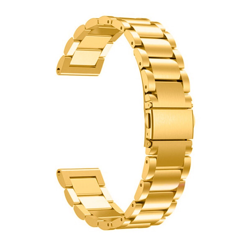 Pulseira de Substituição 22mm Xiaomi Amazfit Stratos 3 / Stratos 2S / Stratos / Pace / GTR 47mm / Ticwatch / Huawei / Samsung Elos de Metal (Dourado)