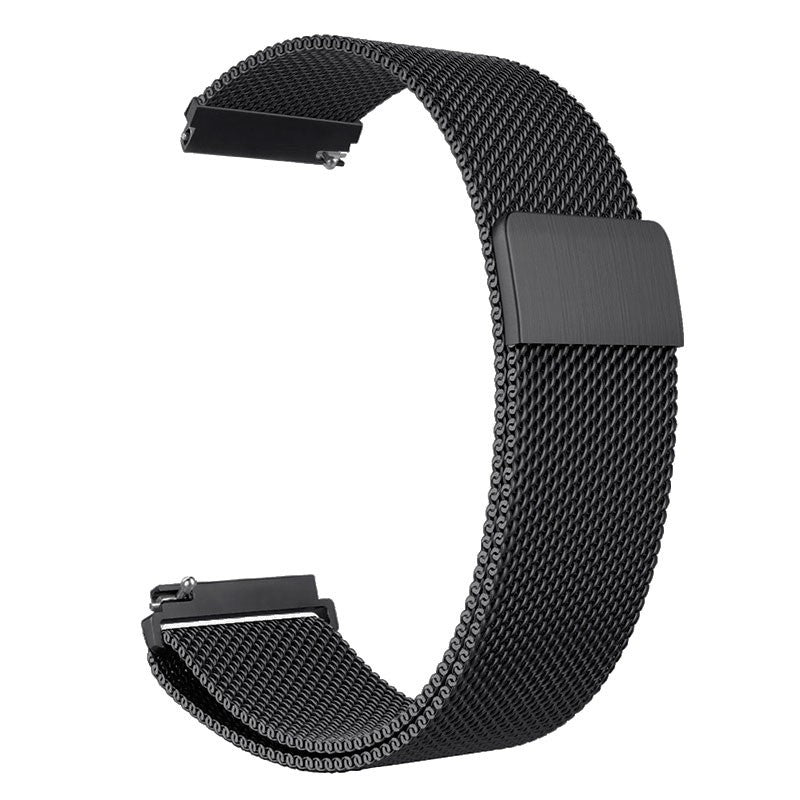 Pulseira de Substituição 22mm Xiaomi Amazfit Stratos 3 / Stratos 2S / Stratos / Pace / GTR 47mm / Ticwatch / Huawei / Samsung Milanesa (Preto)