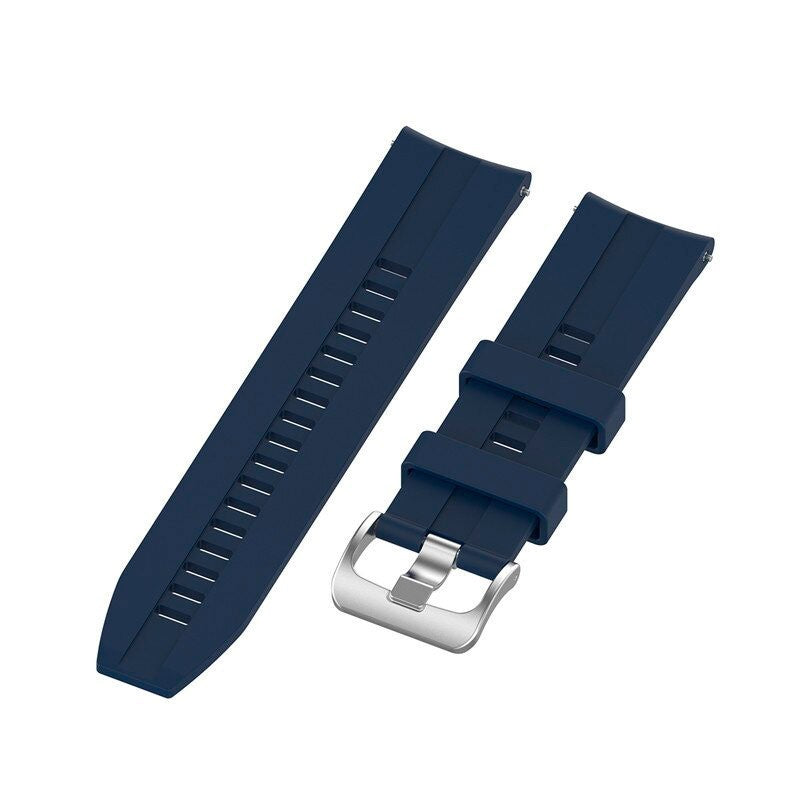 Pulseira de Substituição 20mm Xiaomi Amazfit GTS / Bip / Bip Lite / Bip S / GTR 42mm / Realme Watch / Ticwatch / Huawei / Samsung Silicone Rut (Azul escuro)