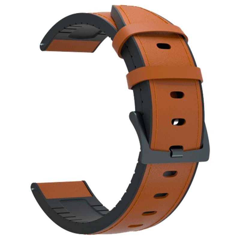 Pulseira de Substituição 22mm Xiaomi Amazfit Stratos 3 / Stratos 2S / Stratos / Pace / GTR 47mm / Ticwatch / Huawei / Samsung Cuoro Premium (Castanho)
