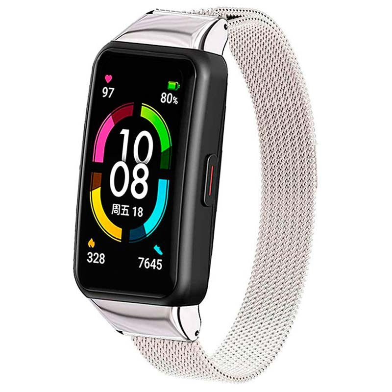 Pulseira de Substituição Huawei Band 6 / Honor Band 6 Milanesa Ímã (Prateado)