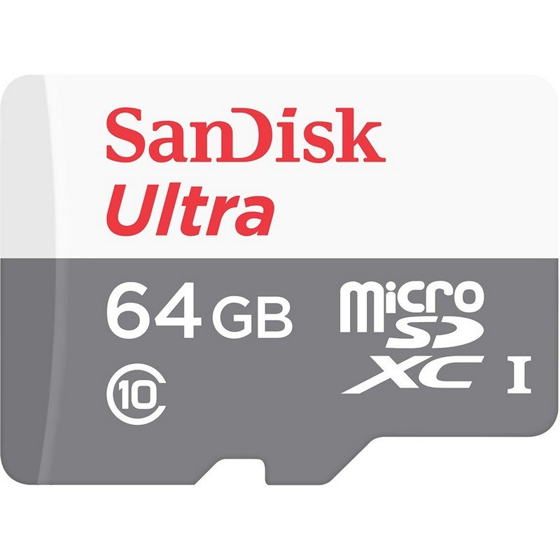 SanDisk MicroSD 64GB Ultra UHS-I + Adaptador de classe 10