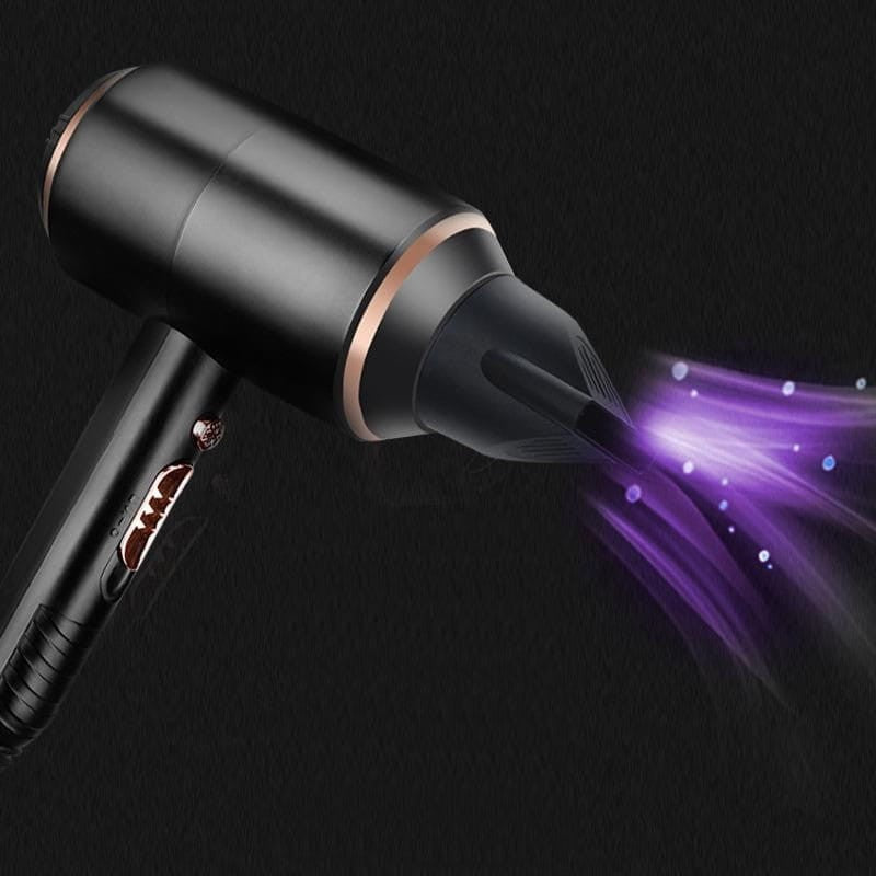 Secador de Cabelo Kemei KM-8896 SuperPower 4000W 4 em 1 Preto/Dourado