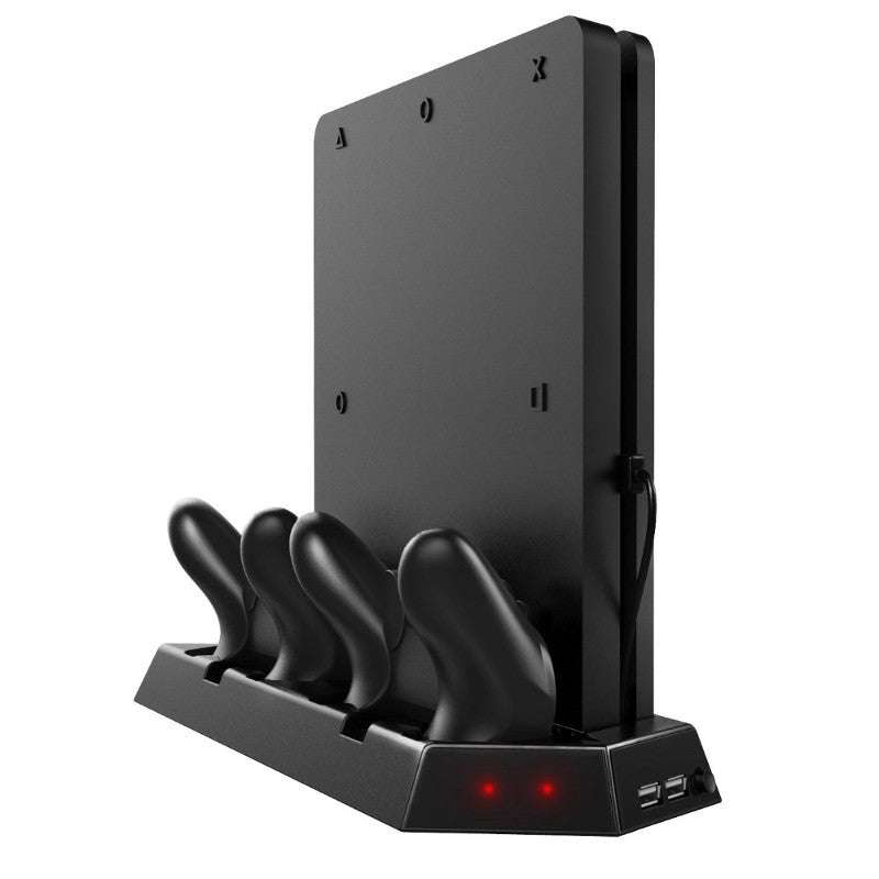 Suporte Playstation PS4 Slim 2 USB/Estação de Carregamento de Comandos/Ventoinha
