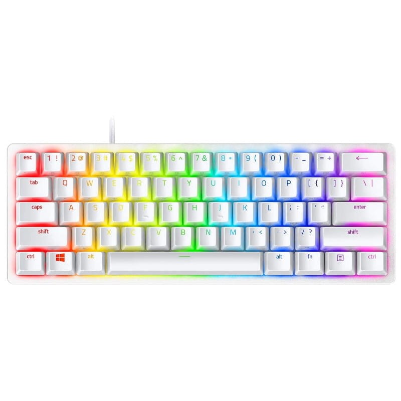 Teclado Mecânico Gaming Razer Huntsman Mini Branco Clicky Optical Switch Preto