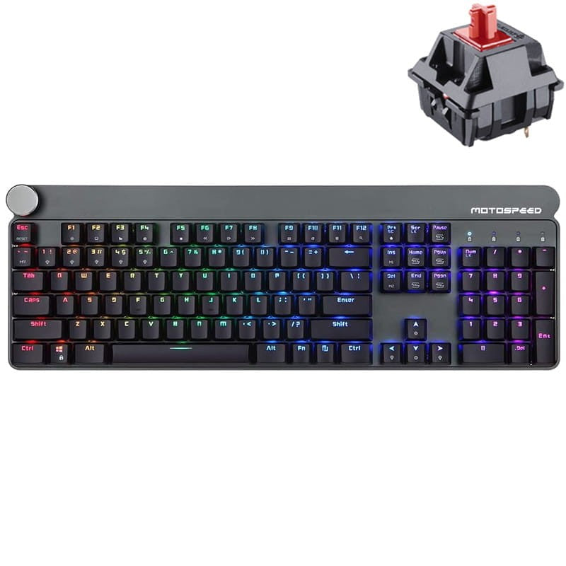 Teclado Mecânico Motospeed GK81 Sem fio RGB (Vermelho)